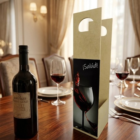 Porta botellas de vino en madera