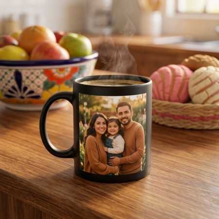 Taza Negra con Ventana Blanca